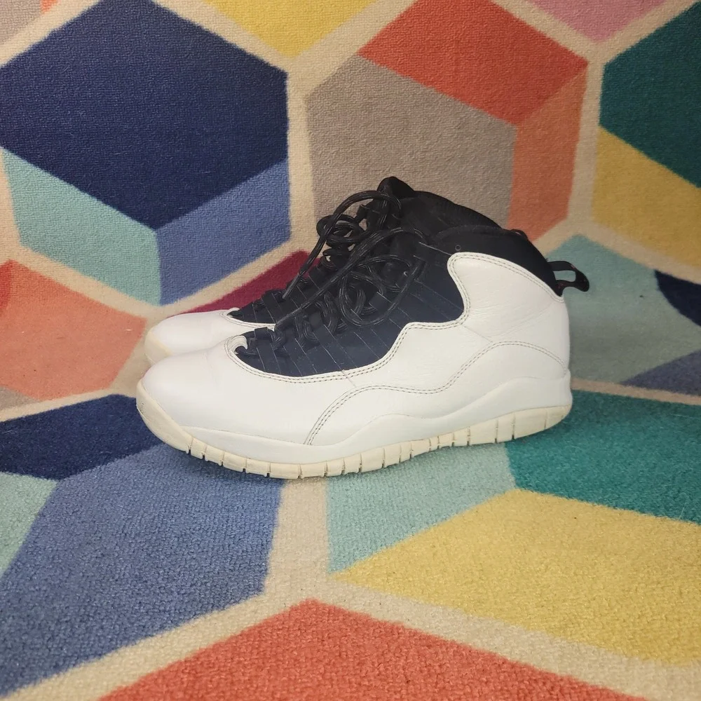 Jordan 10 Retro Im Back White Black Sneakers 310805-104‎ Mens 10.5